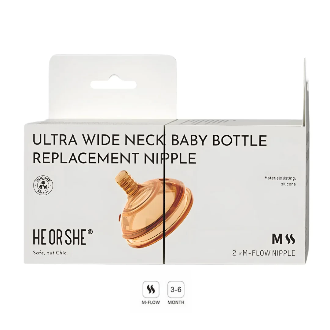 Baby Bottle Replecement Nipple（3-6M)M-flow