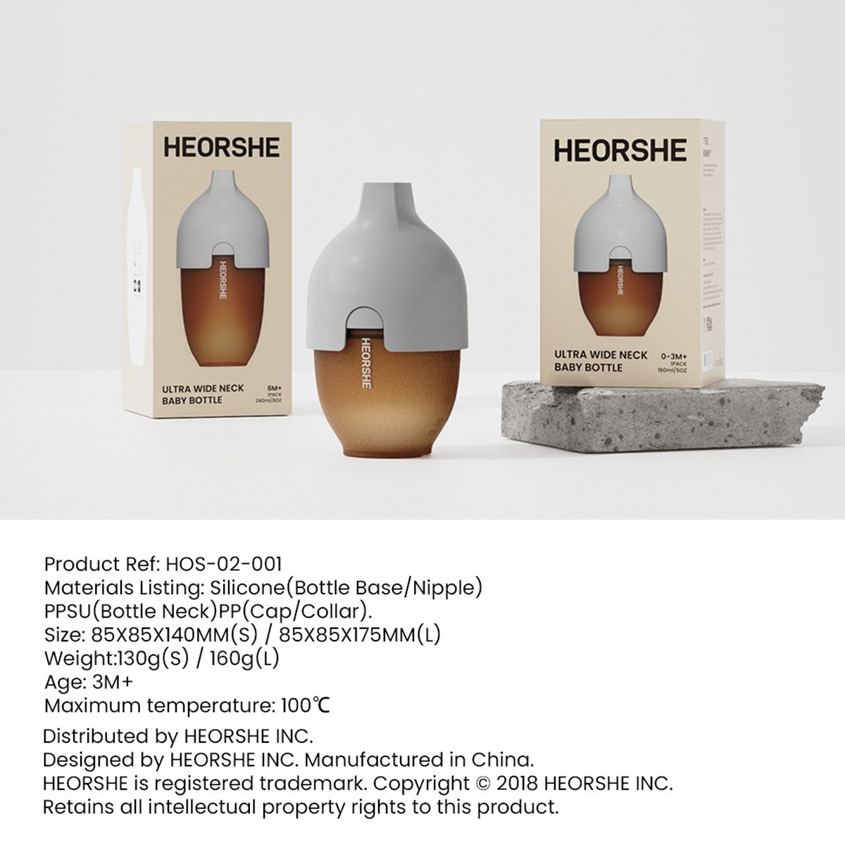 PPSU Ultra Wide Neck Baby Bottle 5 OZ Pink