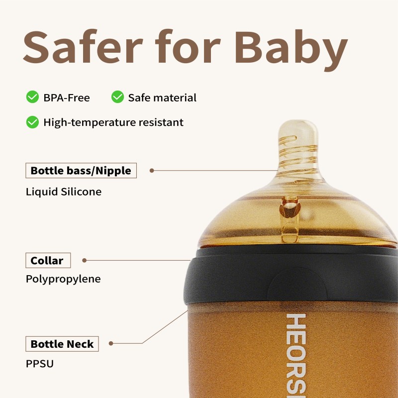 PPSU Ultra Wide Neck Baby Bottle 8 OZ White